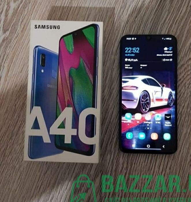 Samsung A40 2019 сотилади ранги кок хотира 64 Гб.