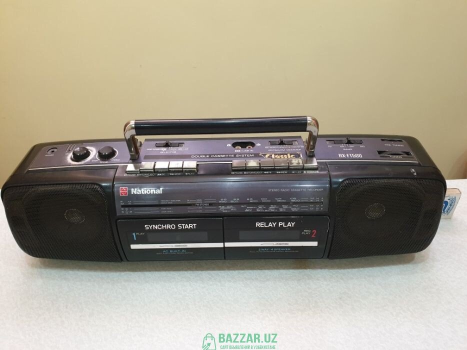 Двухкассетный стерео магнитофон +радио