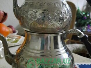 Чайник турецкий серебряный
