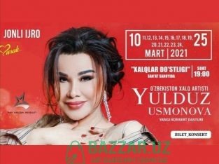 Yulduz Usmonova konserti uchun 10-mart kuni biletl