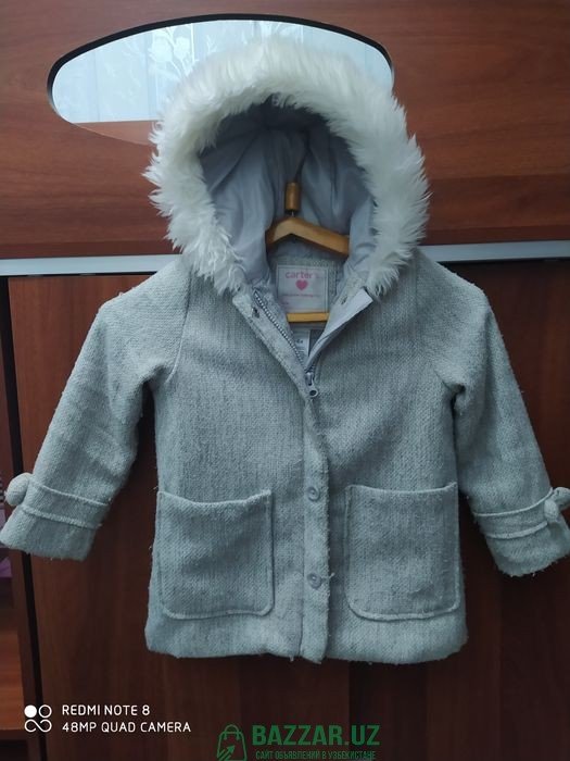 Пальто на девочку 5-6 лет, привозное, теплое