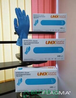 Нитровиниловы перчатки UNEX