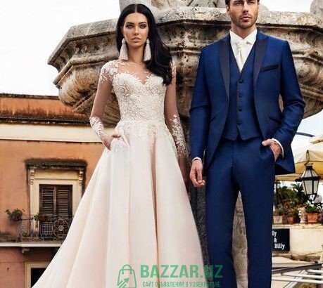 Свадебное платье из Италии. Цвет капучино. 36-38 р