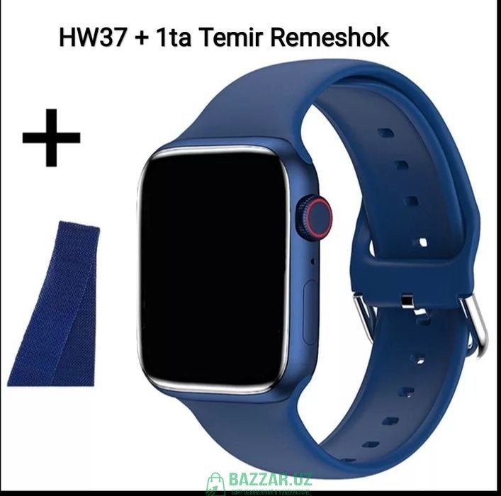 HW37 (iWatch 7) Blue va Green + 1 temir remeshok D