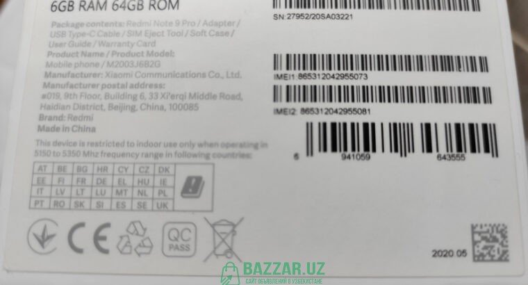 Redmi Note 9 Pro 6/64Gb Global Version