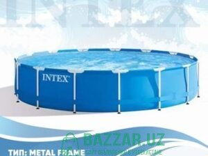 Каркасный бассейн Intex + Доставка и установка бес