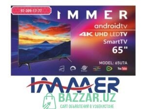 New! IMMER 65U7A 4К ANDROID Smart TV 2022 год, Гар