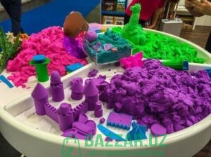 Кинетический песок для детей 4 кг + бассейн и форм