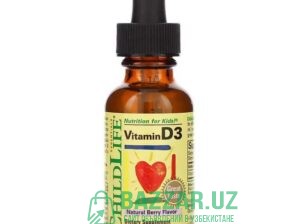 Детский Витамин D3, натуральный вкус ягод, 30 мл А
